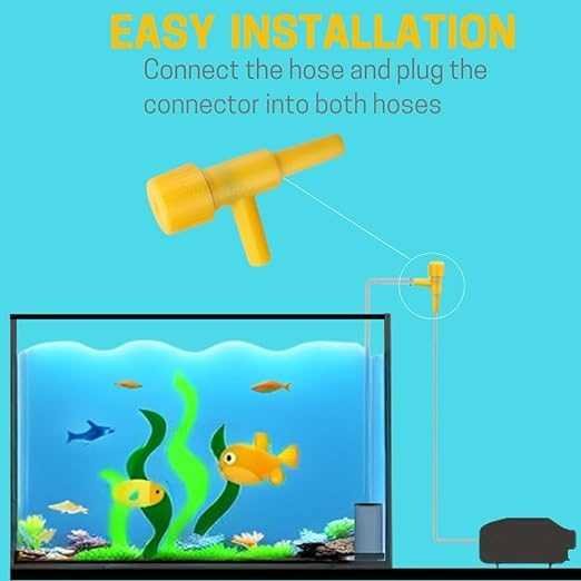 Air Flow Control Valve with Plastic Washer for Aquarium Tank,Aquarium Air Pump Accessories, Air controller Aquarium Oxygen Pipe Controller, Biofloc Air Valve Oxygen Pipe Tube Air Controller Connector for Aquarium Fish Tanks & Air Pumps -(05 Pieces) Yellow