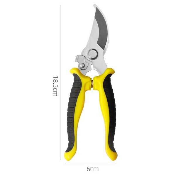 Bypass Pruning Shears, 8" Stainless Steel Gardening Hand Pruner, Professional Garden Trimming Scissors with Sharp Steel Blades, Ideal Garden Tool