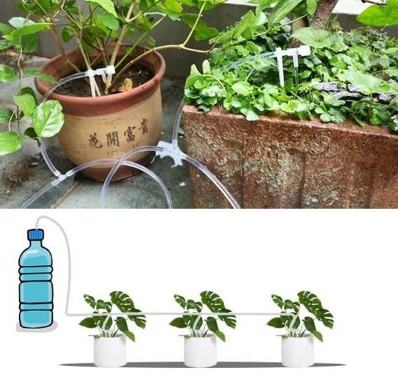 Garden Drip Irrigation Kit with Control Valve Potted Plant Watering Device 4/7mm Hose Watering Saving Micro Dripper Greenhouse Garden Balcony Irrigation System